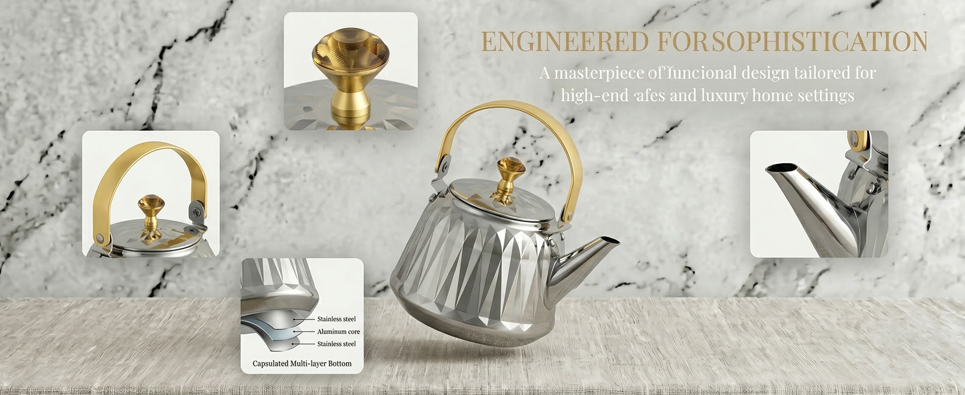 Zoombo kettle JZ premium handle and lid detail image 2