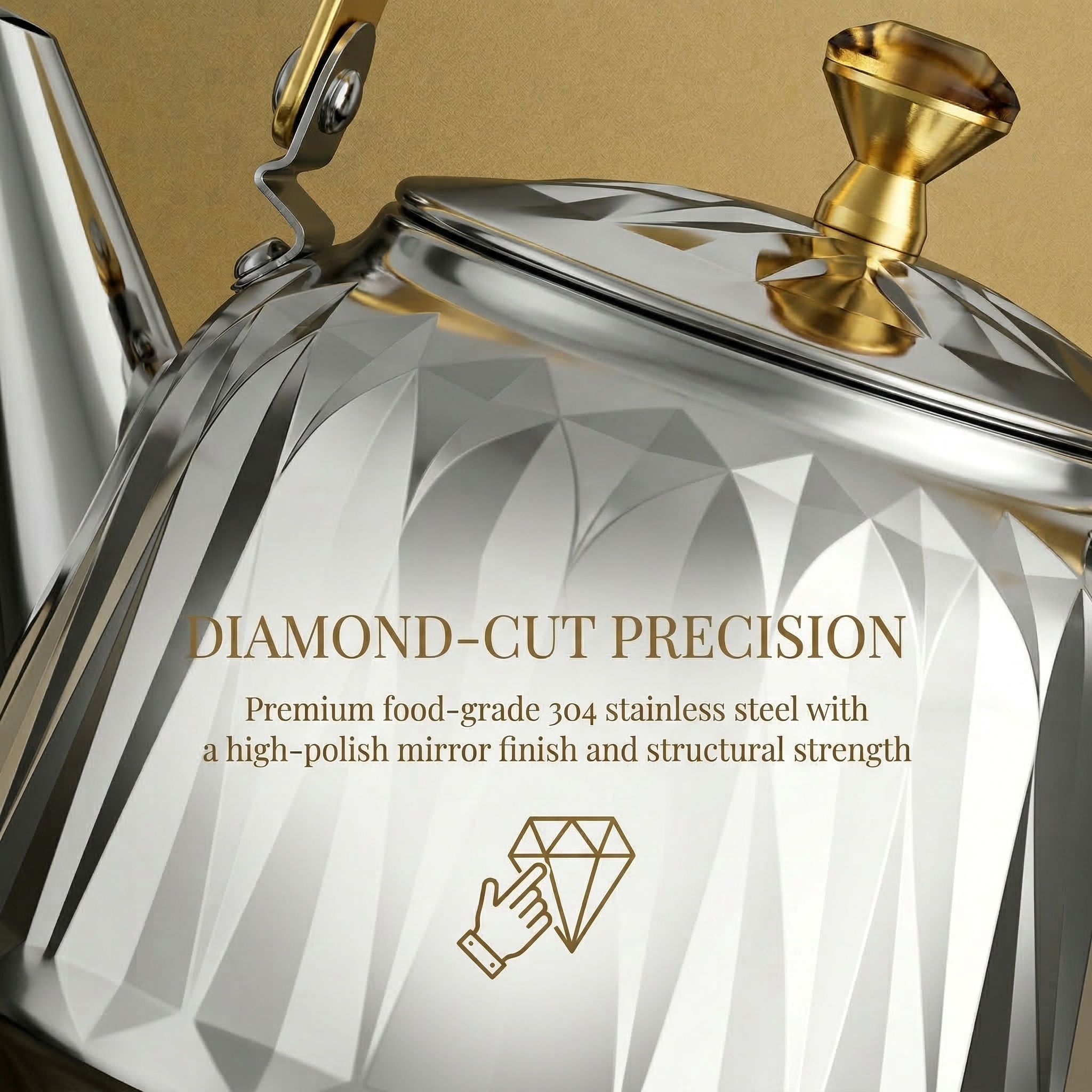 Zoombo kettle JZ tea infuser and top knob detail image 6